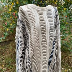 Coogi Style Vintage Ribbed Designer Sweater Men’s Size Large Nuetral Colors
